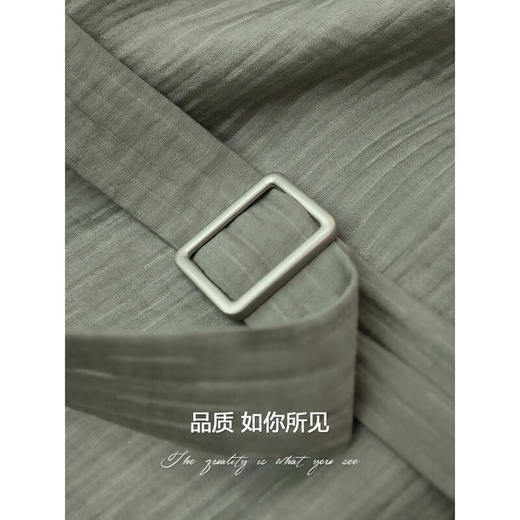 【限时秒杀】COCOBELLA肌理褶皱莱赛尔连衣裙轻熟女夏气质长袖衬衫裙FR915C 商品图4