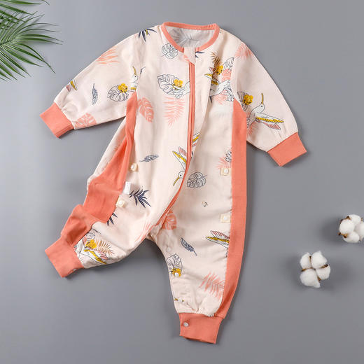 硕字宝婴儿睡袋纱布纯棉A类前四后二分腿儿童睡衣春秋夏季 商品图2