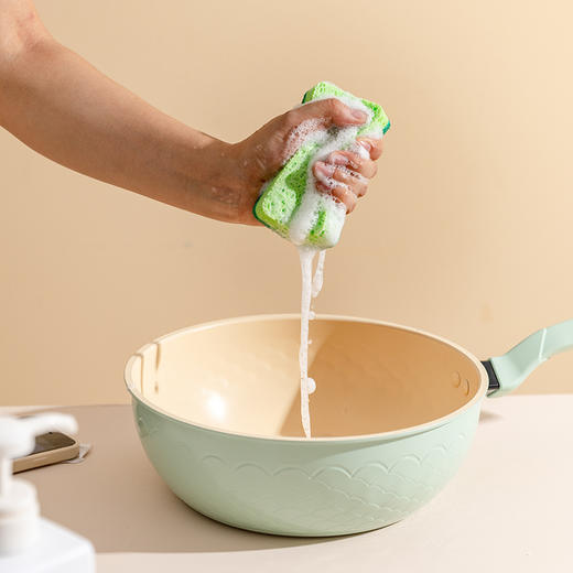 摩登主妇木浆棉洗碗海绵擦剑麻不沾油双面家用抹布厨房神器百洁布 商品图2