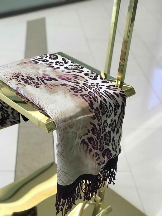 优品堂【雅致】真丝＋丝绒双面披肩围巾两用 商品图12