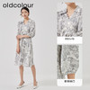 oldcolour2023春季新款复古法式碎花高腰中长款连衣裙女O13102361 商品缩略图1