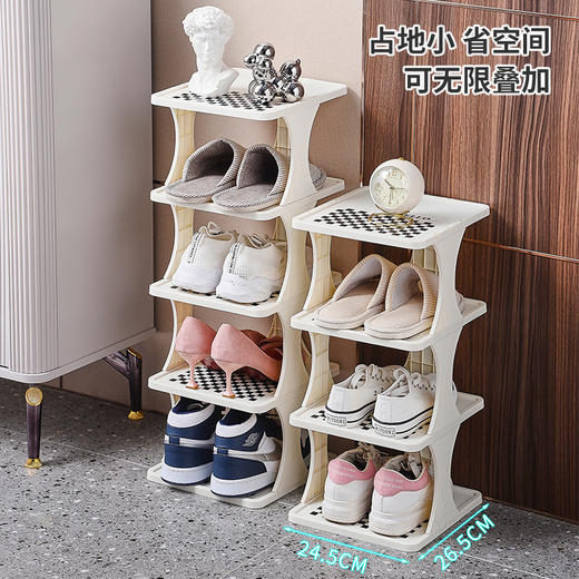 【8层简易鞋架】家用门口多层夹缝办公室宿舍鞋柜 省空间小窄分层玄关鞋架 商品图2