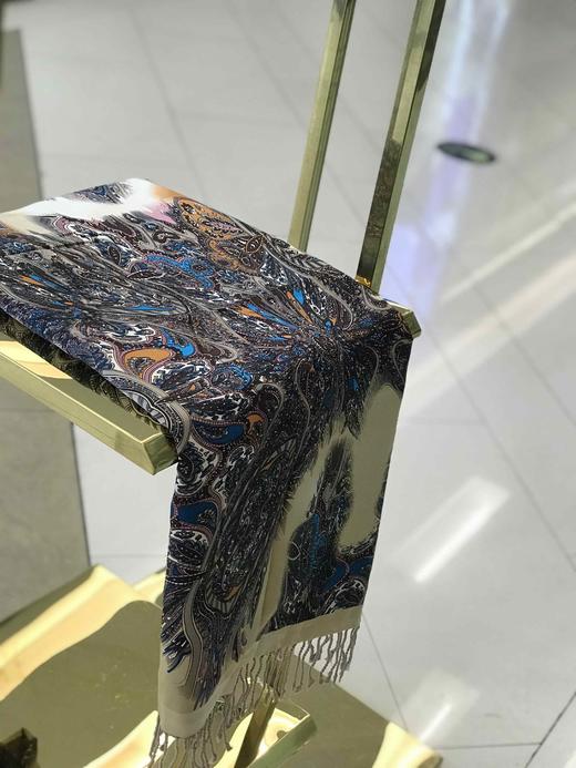 优品堂【雅致】真丝＋丝绒双面披肩围巾两用 商品图10