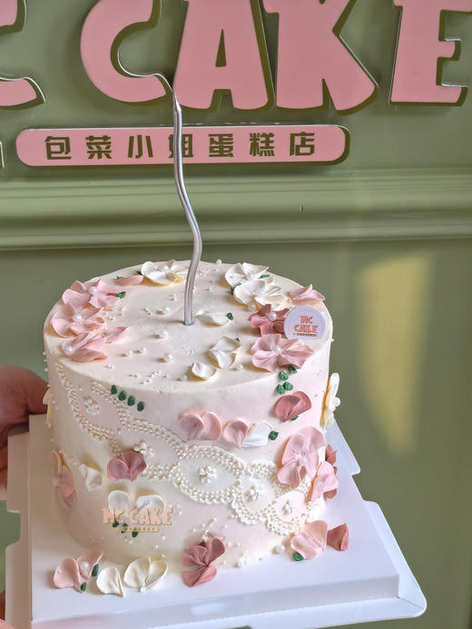 小香风手绘蕾丝花花蛋糕 商品图0