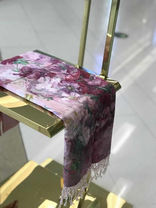 优品堂【雅致】真丝＋丝绒双面披肩围巾两用 商品图11