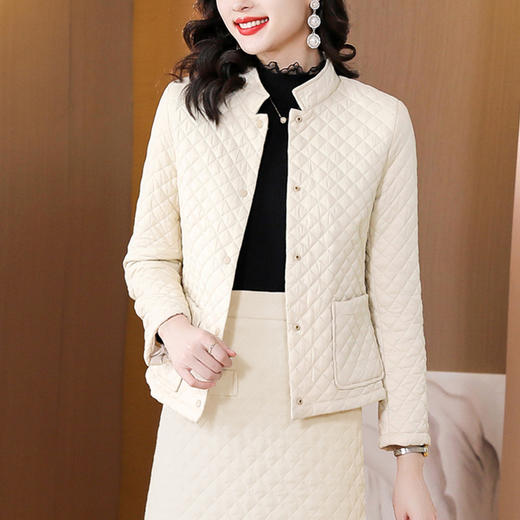 外套上衣小格子大码衣保暖小袄子妈妈装AHM-lbh9851 商品图0