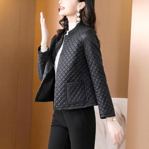 外套上衣小格子大码衣保暖小袄子妈妈装AHM-lbh9851 商品图3