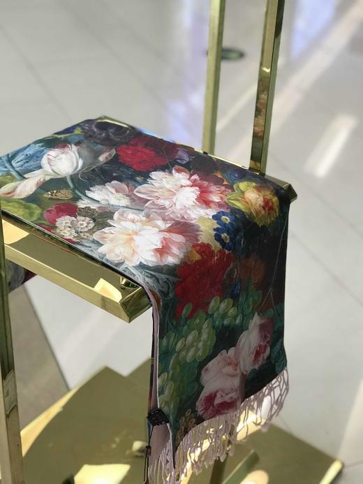 优品堂【雅致】真丝＋丝绒双面披肩围巾两用 商品图9