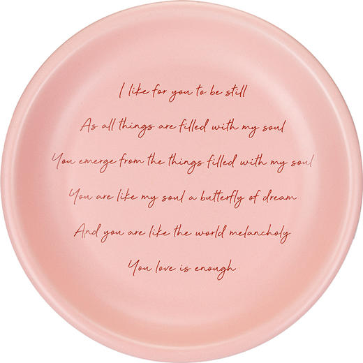 摩登主妇粉色情诗饭碗盘子餐具ins风沙拉碗高颜值家用陶瓷早餐碗 商品图3