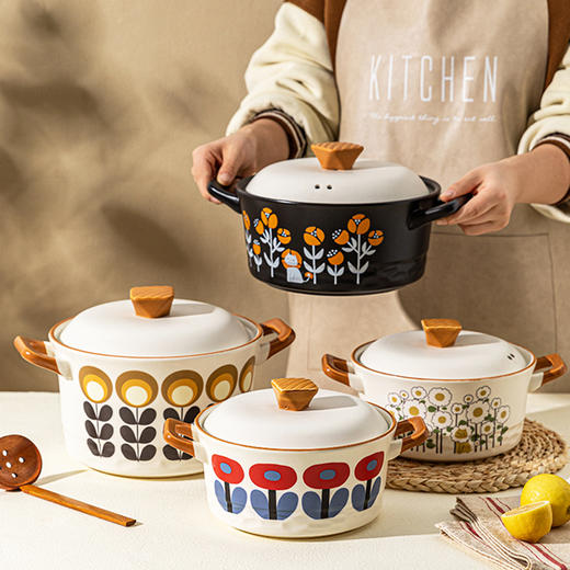 摩登主妇日式砂锅煲家用燃气灶专用耐高温煲仔饭陶瓷沙锅炖锅汤锅 商品图2