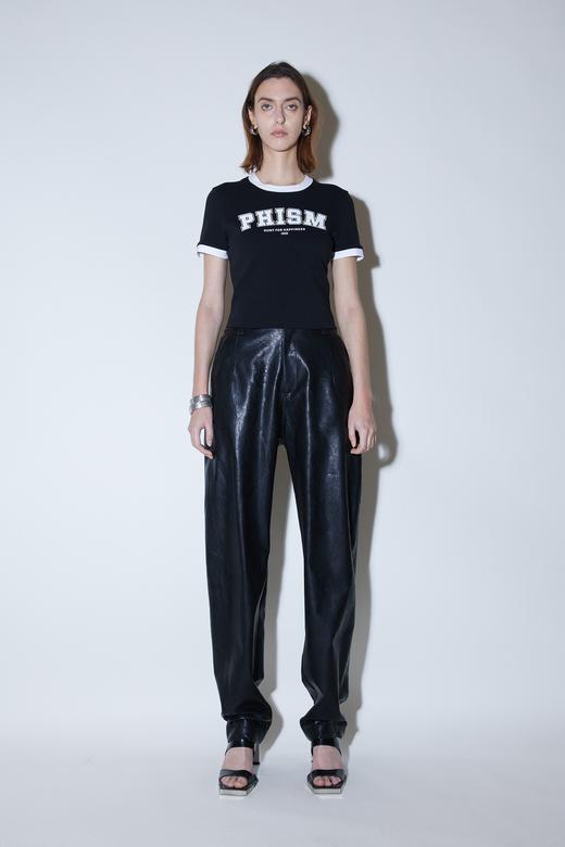 撞色印花修身短袖 商品图0