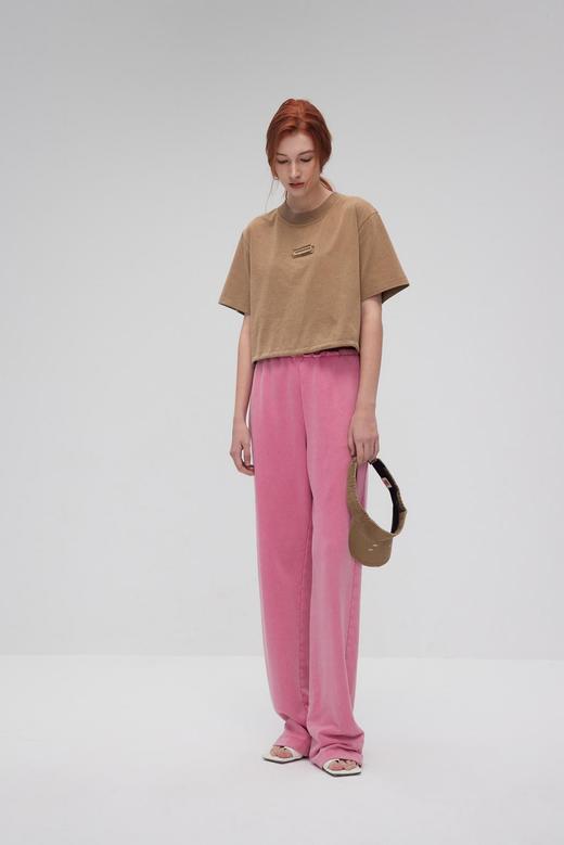 金属logo抽绳短T恤 商品图0