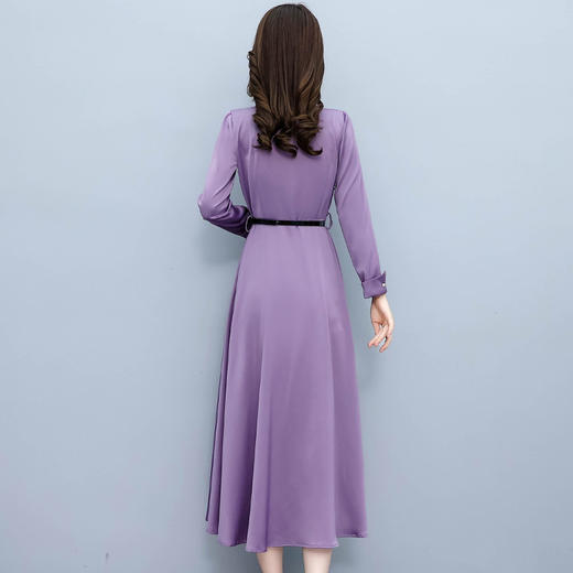 醋酸缎面时尚气质显瘦优雅遮肚纯色裙连衣裙AHM-nrh3685 商品图2