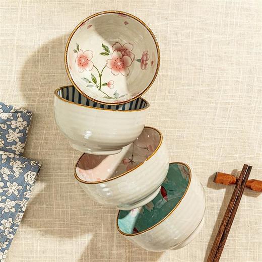 摩登主妇日式餐具家用碗具套装特别好看的小碗网红单个陶瓷米饭碗 商品图0