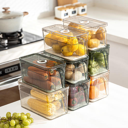 摩登主妇冰箱收纳盒食品级保鲜盒冷冻带盖厨房水果蔬菜鸡蛋储物盒 商品图0