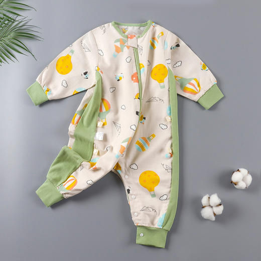硕字宝婴儿睡袋纱布纯棉A类前四后二分腿儿童睡衣春秋夏季 商品图6