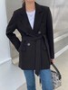 {爆款捡漏}【GZ】无忧购韩版高级感系带双排扣简约西装外套9633#（截单后7天发货)25年清仓捡漏 商品缩略图1