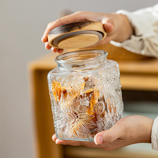 摩登主妇玻璃密封罐食品级零食干果储物罐子白糖储存罐茶叶收纳罐 商品图1