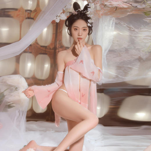 【浮光掠影】情趣内衣 性感 连腿袜 吊带 制服  三点式 套装 外贸 型号：6886mt2302  商品图2