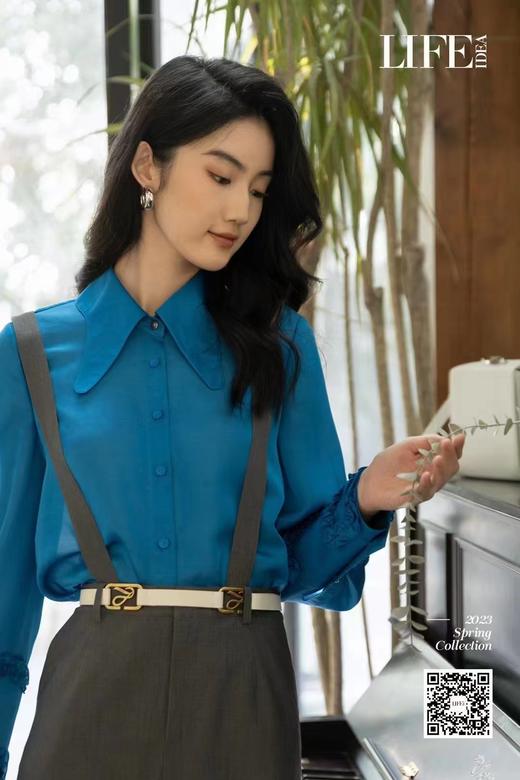 艾迪尔衬衣34132蓝色 商品图0