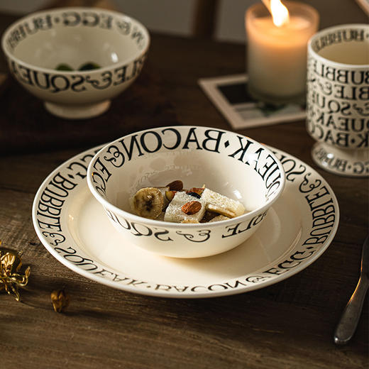 摩登主妇罗马印象碗碟套装家用陶瓷深盘饭碗ins风沙拉碗法式餐具 商品图1