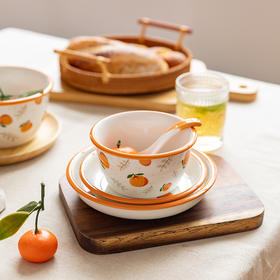 摩登主妇原创大吉大利碗碟餐具可爱陶瓷饭碗汤碗杯子家用网红碗盘