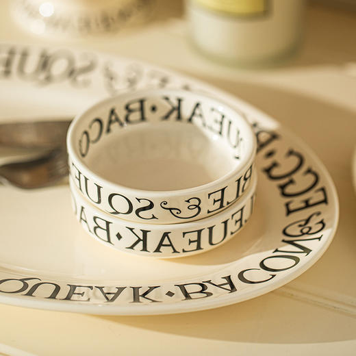 摩登主妇罗马印象碗碟套装家用陶瓷深盘饭碗ins风沙拉碗法式餐具 商品图2