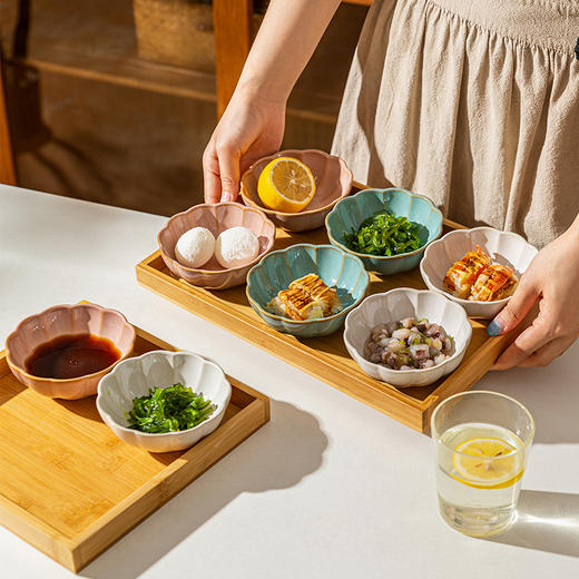 摩登主妇菊皿调料碟家用碟子小号酱油调味碟日式烤肉火锅蘸料味碟 商品图0