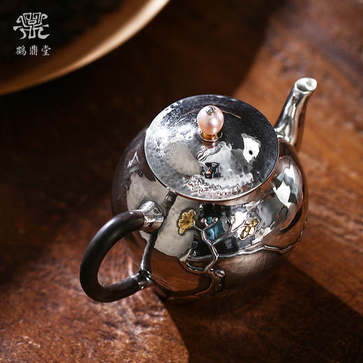 鹤鼎堂 闻天系列 于罿急须錾刻凌寒留香（银色）（缺货） 商品图1