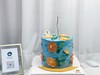 复古蓝+复古橘调手绘蛋糕 商品缩略图0