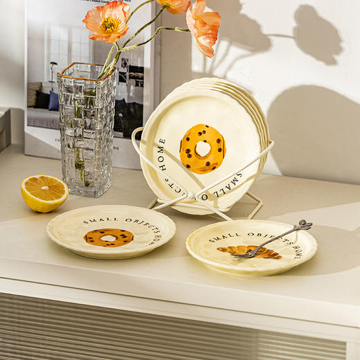 摩登主妇陶瓷吐骨碟家用网红小碟子新款食品级蘸料碟餐桌垃圾盘碟 商品图2