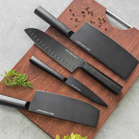 摩登主妇菜刀家用女士厨师专用切菜刀水果刀抗菌刀具套装厨房黑刀