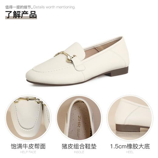 ZHR金属饰扣单鞋女2023新款通勤两穿一脚蹬乐福鞋ins韩版百搭 商品图5