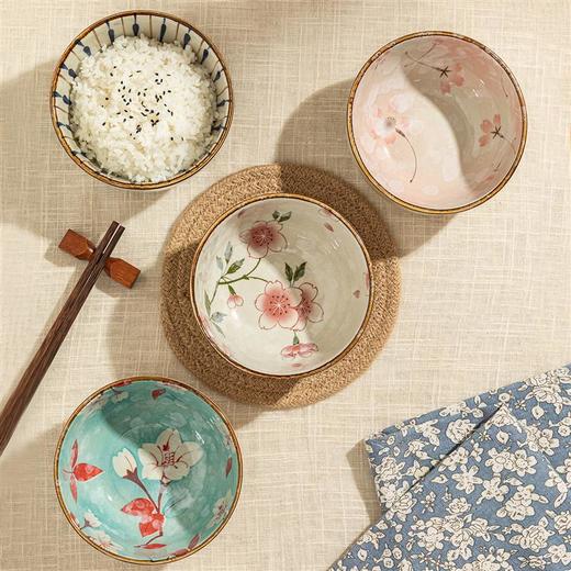 摩登主妇日式餐具家用碗具套装特别好看的小碗网红单个陶瓷米饭碗 商品图1