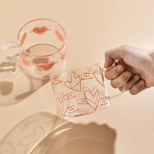 摩登主妇原创水杯玻璃杯女夏透明情侣杯子带把手儿童早餐杯 商品图1
