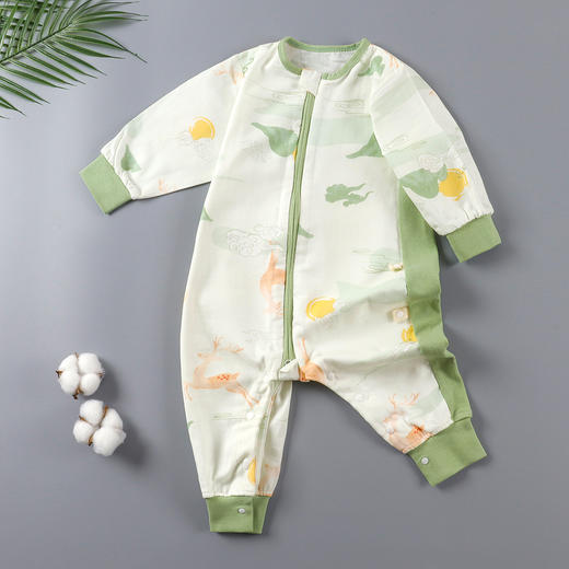 硕字宝婴儿睡袋纱布纯棉A类前四后二分腿儿童睡衣春秋夏季 商品图3