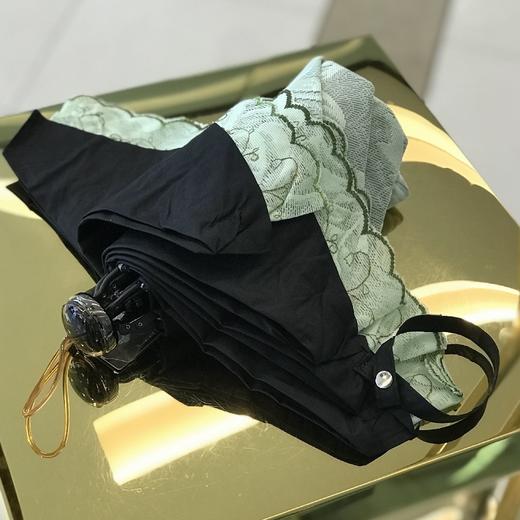 优品堂【遇见春心】三折双层刺绣黑胶防紫外线伞 商品图5