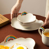 摩登主妇碗创意家用早餐杯子盘子异形盘彩虹云朵仪式感餐具一人食 商品缩略图0