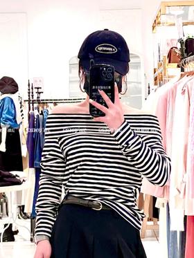 【门店同款】春季小心机一字肩上衣 150306144