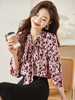 新款蝴蝶结飘带雪纺衬衫女宽松衬衣气质长袖上衣 商品缩略图0