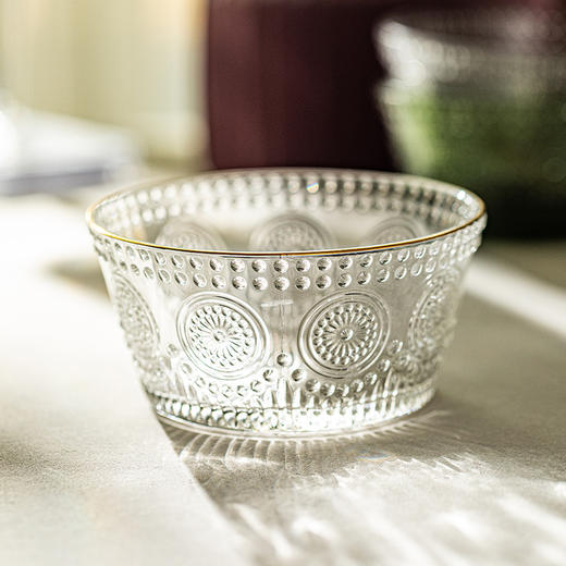 摩登主妇太阳花玻璃碗轻奢冰淇淋碗餐具家用高颜值甜品小碗沙拉碗 商品图1