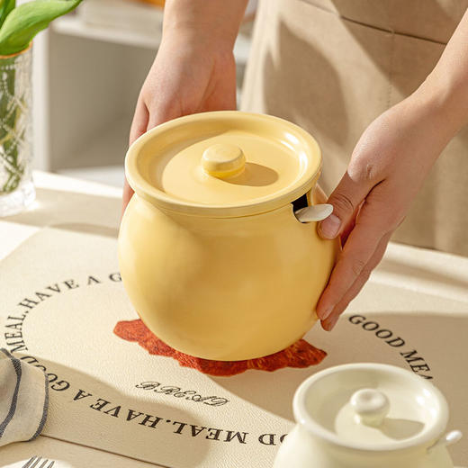 摩登主妇猪油罐家用陶瓷耐高温荤油罐子辣椒油专用罐厨房调味瓶罐 商品图1