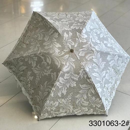 优品堂【遇见春心】三折双层刺绣黑胶防紫外线伞 商品图8