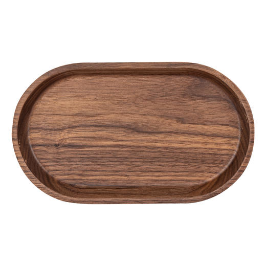 摩登主妇木质托盘实木餐盘黑胡桃木水杯托盘家用放茶杯点心甜品盘 商品图3