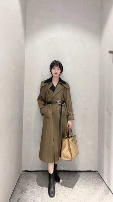 艾迪尔风衣63100绿色 商品图0