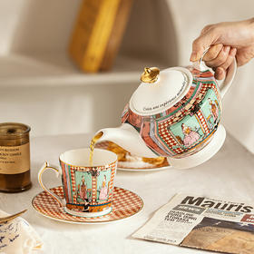 【摩登主妇&赫本猫联名】骨瓷茶壶茶杯咖啡杯碟下午茶精致礼盒