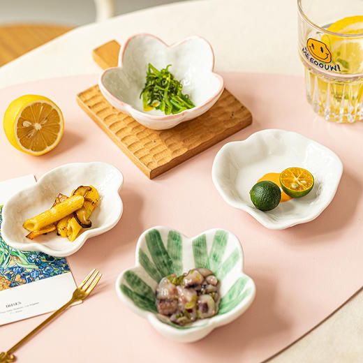 摩登主妇可爱蘸料碟家用手捏小碟子陶瓷火锅调味碟日式酱油醋碟子 商品图2