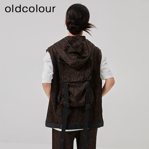 oldcolour2023春季新款运动休闲连帽宽松显瘦时尚马甲女O13032360 商品图4