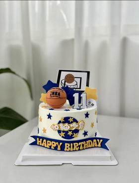 篮球半翻糖蛋糕