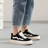 ZHR撞色拼接厚底板鞋女2023新款学院经典黑白运动休闲鞋韩版百搭 商品缩略图4